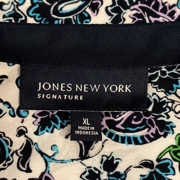 Jones New York Paisley Print Button Down Blouse Size XL - Picture 15 of 16
